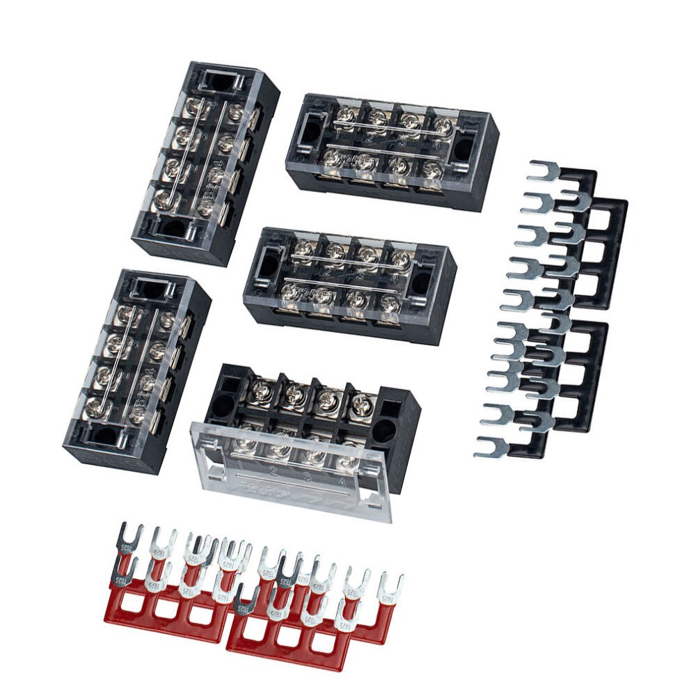 Photos - Other Electrical Equipment 5 Sets Screw Terminal Connector The Block 4p Terminals Barrier Strip