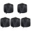 5Sets Outdoor Round Fire Pit Covers Black Waterproof Durable Protector 2