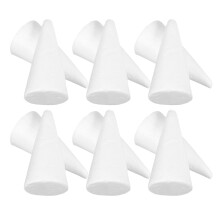 24 Pcs 10cm White Solid DIY Cone Craft Accessories For Home Christmas