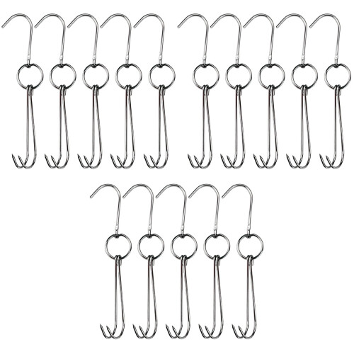 15 Pcs Pancetta Hanging Hook Up Stainless Steel 1