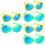 6 Pcs Jumbo Plastic Sunglasses For Parties Oversized Decorative 6