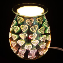 3 Pcs Heart Shape Glass Aroma Lamp Creative Fragrance Lamp