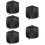 5Sets Outdoor Round Fire Pit Covers Black Waterproof Durable Protector 11