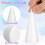 24 Pcs 10cm White Solid DIY Cone Craft Accessories For Home Christmas 7