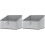2Pcs Foldable Grey Fabric Storage Boxes for Underwear Socks Organizer 3