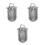 3Pcs Stainless Steel Sink Drain Strainers Silver Mesh Basket Handle 8
