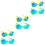 6 Pcs Jumbo Plastic Sunglasses For Parties Oversized Decorative 5