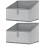 2Pcs Foldable Grey Fabric Storage Boxes for Underwear Socks Organizer 6