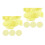 80 Pcs Transparent Yellow Plastic Chips Counting Markers 8