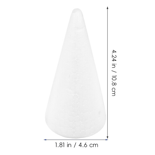 24 Pcs 10cm White Solid DIY Cone Craft Accessories For Home Christmas 2
