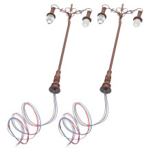4Pcs Decorative Mini Lamps Light Brown ABS Miniature Garden Ornament