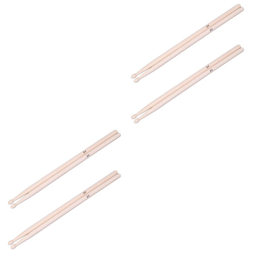 4Pairs Maple Drumsticks 5A Wood Percussion Sticks Beige Durable 2