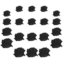 80Pcs Iron on Black Flower Patches for Clothes Coats Bags Repair DIY