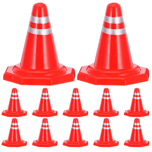 36 Pcs Traffic Roadblocks Simulation Sand Table Diy Road Cone Signs