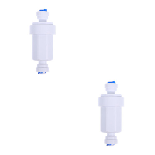 2Pcs Stainless Steel 1/4 Inch Inline Water Filter With Quick Connect 2