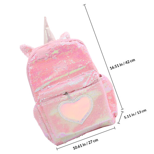 Sequin School Bag For Girls Creative Unicorn Backpack Students Bag Practical School Backpack Set 1