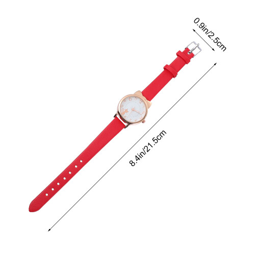 Girls Kitten Pattern Watch For Children Leisure Use 1