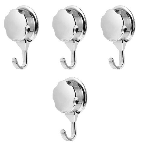 4pcs Suction Hooks Wall Mounted Hooks Bathroom Storage Reusable For Bathroom Accessories 2