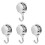4pcs Suction Hooks Wall Mounted Hooks Bathroom Storage Reusable For Bathroom Accessories 2