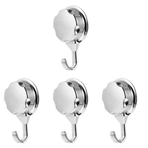 4pcs Suction Hooks Wall Mounted Hooks Bathroom Storage Reusable For Bathroom Accessories 1