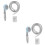 2Sets 3-Modes Silver Handheld Shower Sprayer Water Saving Bathroom 6