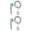 2Sets 3-Modes Silver Handheld Shower Sprayer Water Saving Bathroom 5