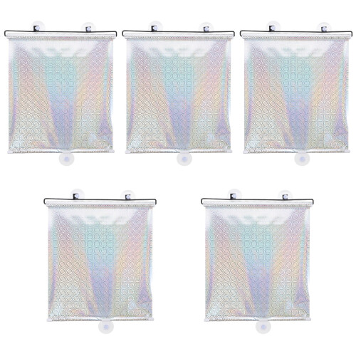 5Pcs Breathable Silver Window Shades with Suction Cup for Room Use 2