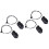 4Sets Black Steel Settee Recliner Pull Handle Replacement Kit 4