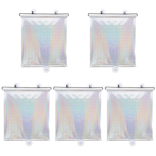 5Pcs Breathable Silver Window Shades with Suction Cup for Room Use 1