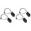 4Sets Black Steel Settee Recliner Pull Handle Replacement Kit 2