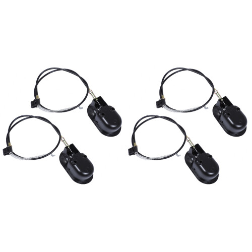 4Sets Black Steel Settee Recliner Pull Handle Replacement Kit 1