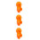 3Pcs Suction Shower Head Holder Orange Wall Mount for Bathroom 8