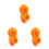 3Pcs Suction Shower Head Holder Orange Wall Mount for Bathroom 4