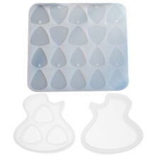 3Sets DIY Silicone Mold for Guitar Picks White Non-Stick Easy Demould