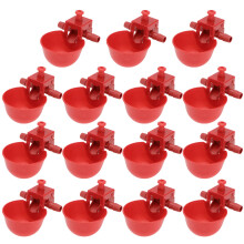 45Pcs Red Durable Poultry Drinkers for Chicken Pigeon Quail Water Use