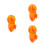 3Pcs Suction Shower Head Holder Orange Wall Mount for Bathroom 7