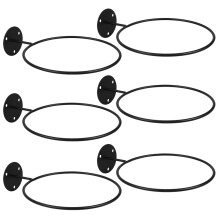 6Pcs Black Iron Sports Balls Display Rack for Basketball Football