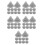 250Pcs Silicone Nozzles for Shower Head Replacement Light Grey 6