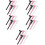 5 Pack Eyebrow Mapping Ruler Measuring Tool High Light Eyebrows Pink 7