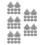 250Pcs Silicone Nozzles for Shower Head Replacement Light Grey 7