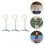 12Pcs Sturdy White Metal Ceiling Hooks Foldable Wall Mounted Hangers 9