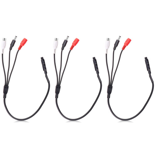 6Sets Microphone Pickup with White and Red Connectors for Audio Use 2