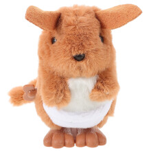 Jouet À Remonter Kangourou En Plastique Et Peluche Marron Clair