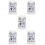 5Pcs Ceramic Toothpick Box Blue Organizer with Flower Design 9