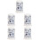 5Pcs Ceramic Toothpick Box Blue Organizer with Flower Design 7