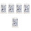 5Pcs Ceramic Toothpick Box Blue Organizer with Flower Design 5