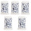 5Pcs Ceramic Toothpick Box Blue Organizer with Flower Design 4
