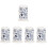5Pcs Ceramic Toothpick Box Blue Organizer with Flower Design 6