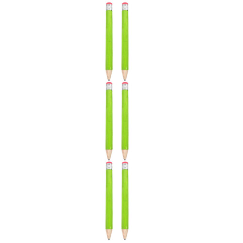6Pcs Green Long Drawing and Writing Pencils with Protective Case 2