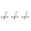 Adjustable Drill Bits Plastic Silver For Professional Use 3set 4